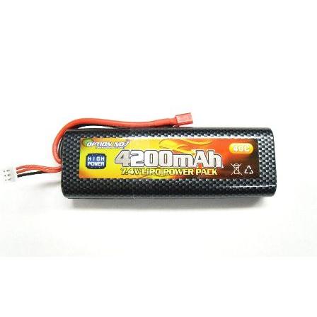 （数量限定特価）OPTION NO.1/パワーパックLiPo7.4V 4200/40C (オールマイティサイズ )｜rc-yumekukan