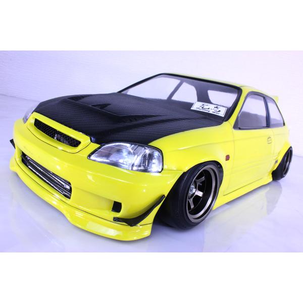 パンドラRC(Pandora RC)/PAB-3188/Honda シビック  EK9  TYPE-R クリアボディセット(未塗装)｜rc-yumekukan｜04