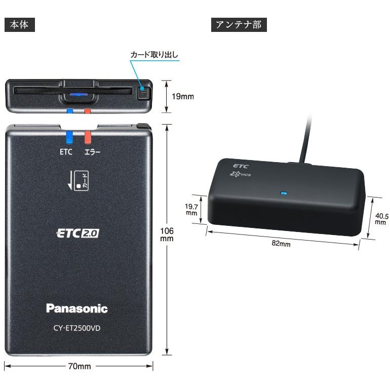 Cy Et2500vd パナソニック 12v専用 新セキュリティ ナビ連動etc2 0車載