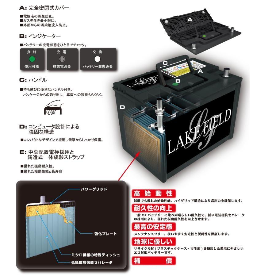 【代引き不可】LF100D23L 充電制御車対応 プレミアムバッテリー 3年補償【互換 70D23L 75D23L 80D23L 85D23L 90D23L】LAKE FIELD｜rcanext｜03