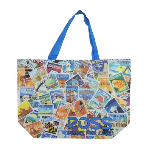 リバーシブルロールラージショッピングバッグ ショッピングバッグ tropical paper garden（保冷バッグ）LA/LB