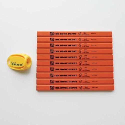 カーペンターペンシル（10本入り・専用鉛筆削り付）THE HOME