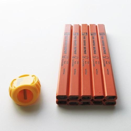 カーペンターペンシル（10本入り・専用鉛筆削り付）THE HOME DEPOT