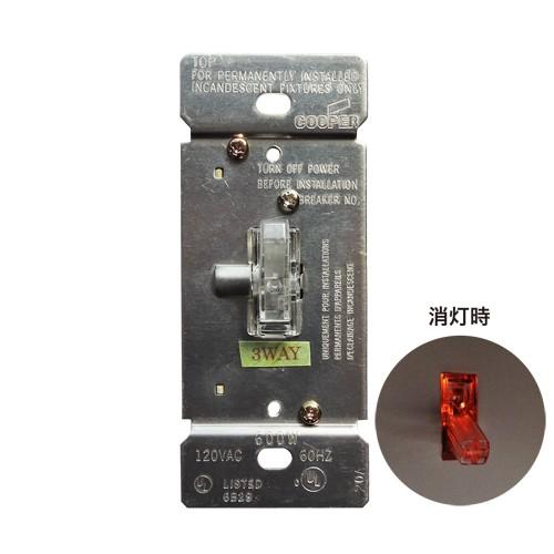 トグルホタル調光器　片切り/3路兼用（クリア）EATON