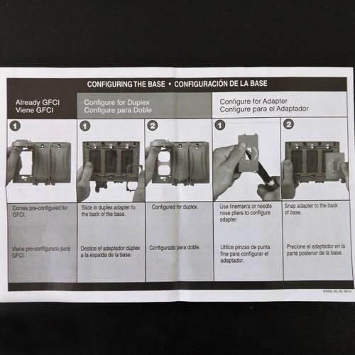外部用スイッチ・コンセントカバー(グレー)トリプル Hubbell