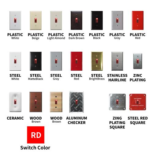 Switch スイッチ レッド グレー 4路スイッチ アメリカ社製（グレー・レッド） : R.C.Company