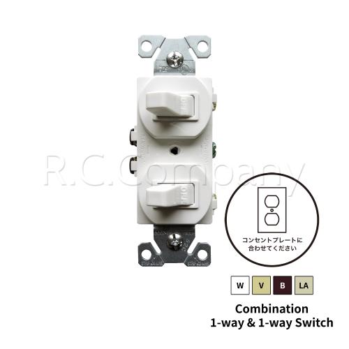 ダブルスイッチ 片切り/片切り EATON 271W : R.C.Company - 通販