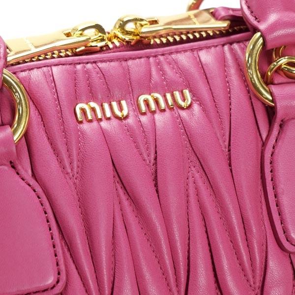 ミュウミュウ MIUMIU ハンドバッグ 5BB097 BORSA FUXIA D.PK｜rcmdfa｜05