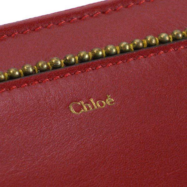 クロエ chloe 二つ折り財布 小銭入 penny 3p0411 square zipped wallet ruby｜rcmdfa｜05