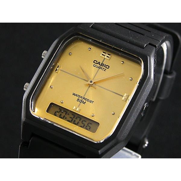 【福袋セール】 クオーツ アナデジ CASIO カシオ 腕時計 ゴールド/ブラック AW48HE-9A 腕時計