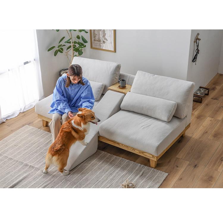 ソファ 3人掛け 幅184cm ペット対応 カバーリング ホワイト グレー