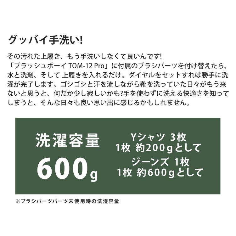 2024年 最上位モデル！ ブラッシュボーイ Pro 小型洗濯機 バケツ 2水流