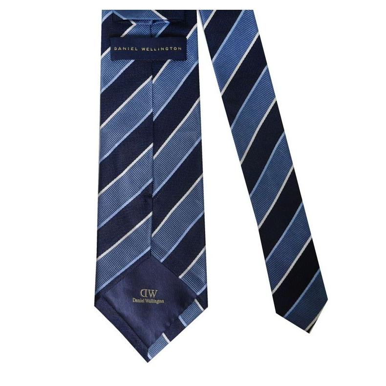 ダニエルウェリントン ネクタイ&タイバー&カフス 3点セットNAVY/BLUE