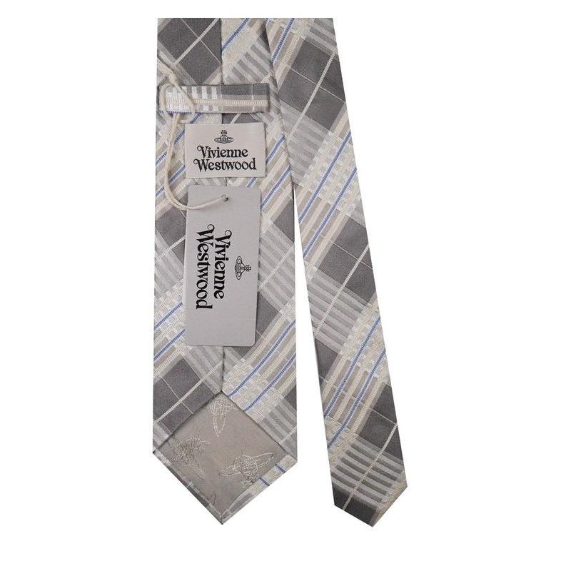 Vivienne Westwood シルク ネクタイ グレー Vivienne Westwood ヴィヴィアンウエストウッド ネクタイ グレー
