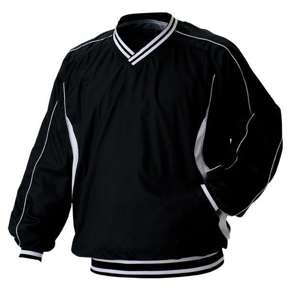 ZETT ゼット 長袖Vネックジャンパー 高校野球ルール対応品 BOV300 カラー ブラック×ホワイト 1911 サイズ S