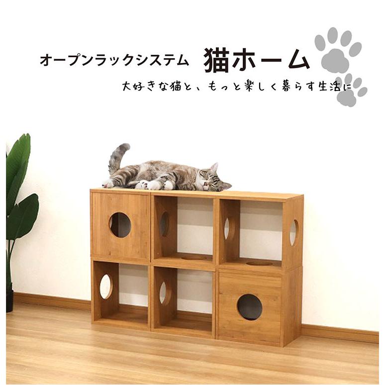 オープンラックシステム 猫ホーム 3S カラーボックス 組み合わせ 猫