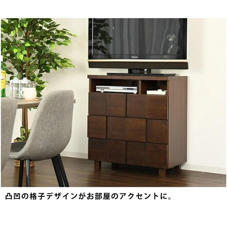 ミドルチェスト テレビ台 テレボード 幅80cm 収納 桐 TVボード テレビボード おしゃれ 代引不可｜rcmdhl｜02