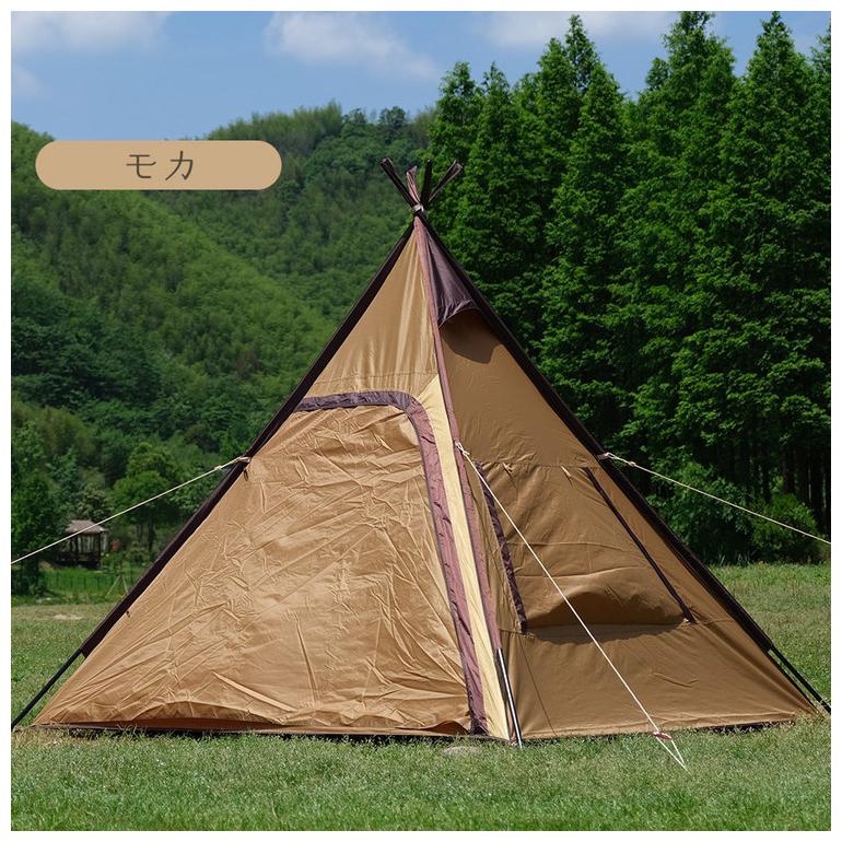 2年保証 ティピーテント 2~3人用 235cm×235cm テント ティピー ワンポールテント ソロキャンプ 1人 2人 3人 一人 二人 三人 耐水圧 防水 3000mm 代引不可_5