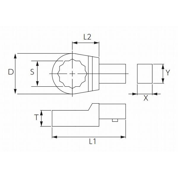 KTC 京都機械工具 9X12めがね交換ヘッド10MM GX0912-M10 代引不可｜rcmdhl｜02