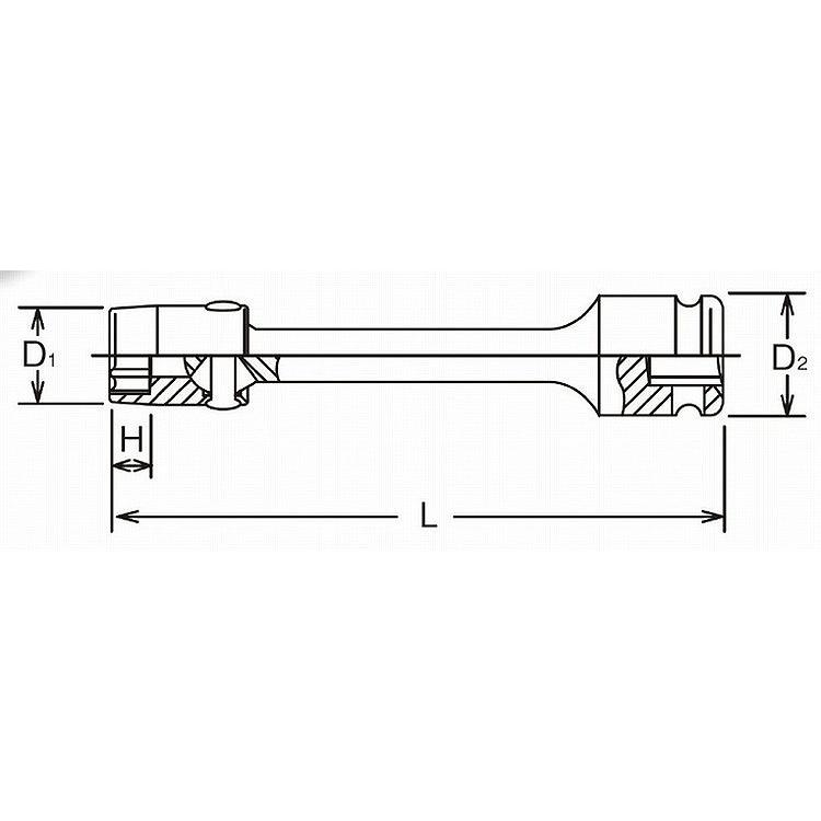 KOKEN コーケン 1/2"インパクトユニバーサルソケット12mm 14146M.150-12 代引不可｜rcmdhl｜03