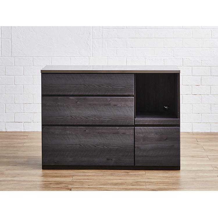 キッチンカウンター 120 幅120cm 高さ90cm 完成品 国産 日本製 大川家具 背面化粧 レンジ台 食器棚 キッチンボード キッチン収納 大容量 代引不可_7