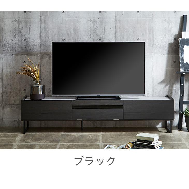 テレビ台 幅180 奥行40 高さ40 完成品 セラミック調 グレー ブラック
