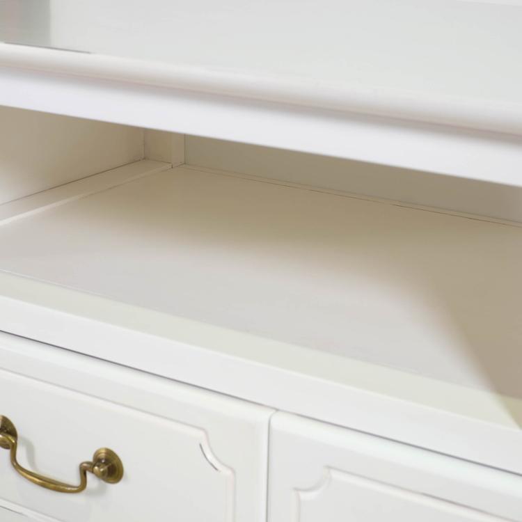 ローボード 幅112cm マホガ二ー材 完成品 ホワイト 高級感 エレガント ホワイト テレビ台 TV台 テレビボード リビングボード 収納 天然木 木製 代引不可 | ブランド登録なし | 12