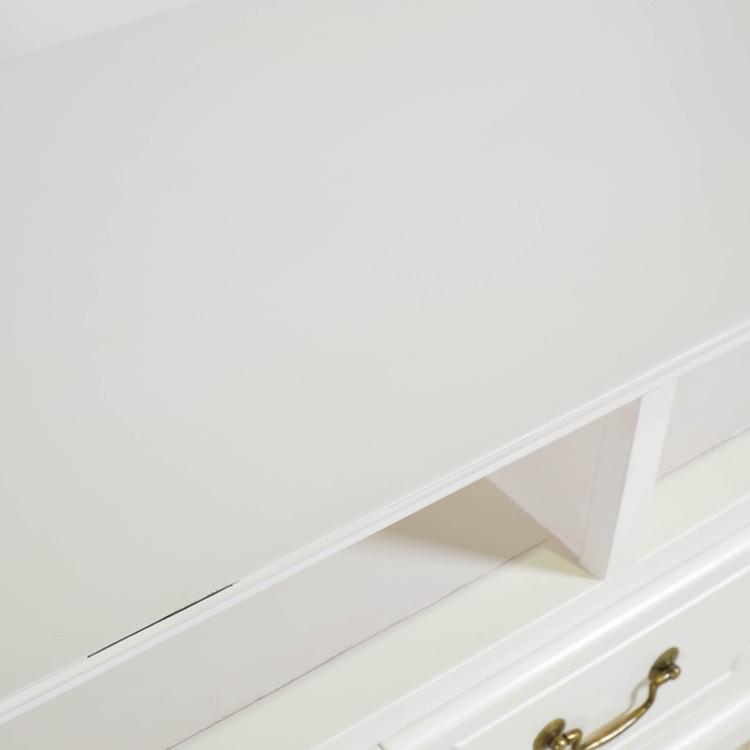 ローボード 幅112cm マホガ二ー材 完成品 ホワイト 高級感 エレガント ホワイト テレビ台 TV台 テレビボード リビングボード 収納 天然木 木製 代引不可 | ブランド登録なし | 06