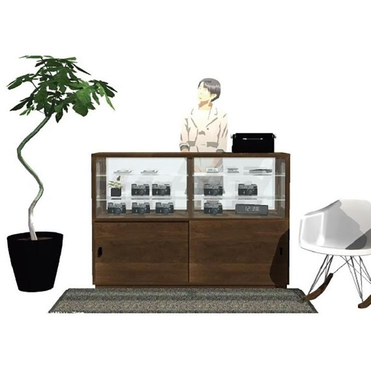 デザインコレクションボード 幅130cm 高さ110cm 完成品 開梱設置無料 コレクションラック ショーケース おしゃれ 代引不可 【つや消し】