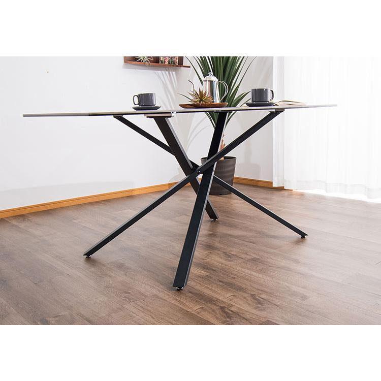 ダイニングセット 4人掛け 4脚 幅150cm セラミック ダイニングテーブル ダイニングチェア ハイバックチェア レザーファブリック リビング ダイニング 代引不可_10