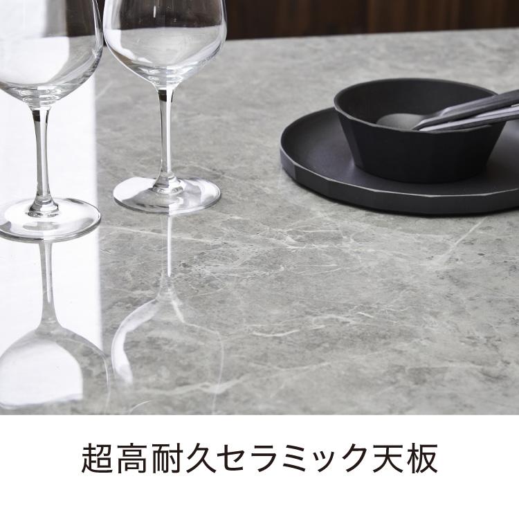 セラミック ダイニングテーブル 単品 幅180 6人掛け 大理石調 リビング テーブル ダイニング 耐水 耐熱 白 鏡面 傷がつきにくい おしゃれ 北欧 モダン 代引不可_5