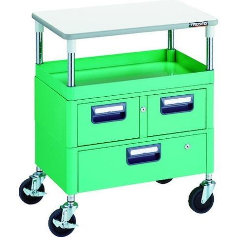 TRUSCO トラスコ フェニックスワゴン 省音 600X400 H740 引出付 天板付 YG色 PEW761VWTYG 組立品 組立設置不可 代引不可