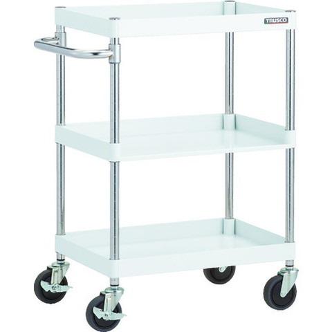 TRUSCO トラスコ フェニックスワゴン 省音 600X400XH880 3方棚板付 W色 PEW962H1W 組立品 組立設置不可 代引不可