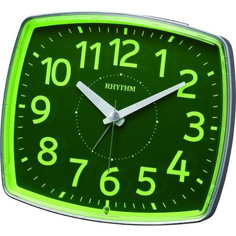 RHYTHM リズム 目覚マシ時計 連続秒針 壁掛ケ可能 連続秒針 シルバー 8REA31SR19 代引不可