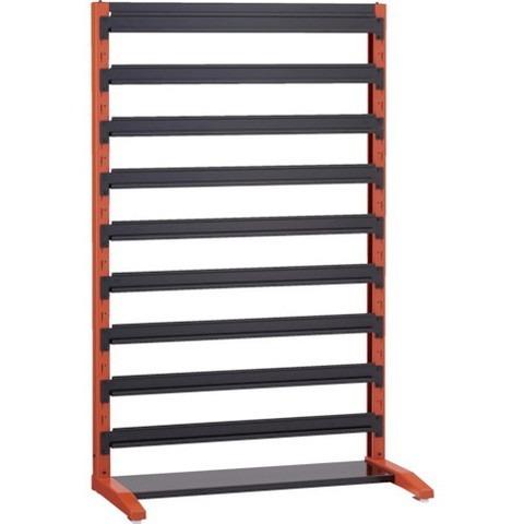 TRUSCO トラスコ UPR型ビンラック 片面 H1450 棚受9個付 UPRL1409BK 組立品 組立設置不可 代引不可