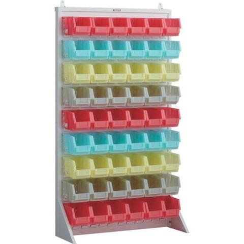 TRUSCO トラスコ パネルコンテナラック 910X320XH1600 クリアカラーコンテナ 中X54 T1696NSKAW 代引不可