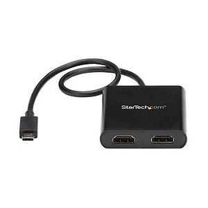 StarTech ディスプレイアダプター/USB-C - 2x HDMI/4K30Hz/30cmケーブル/ブラック/MSTハブ MSTCDP122HD オフィス 住設用品 OA用品 ケーブル 代引不可_1