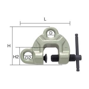 スーパー ねじ式クランプ スクリューカムクランプ ダブル・アイ型 基本使用荷重2t RFIDチップ搭載/S・M・A・Я・T管理アプリ対応 スーパーツール 代引不可の画像