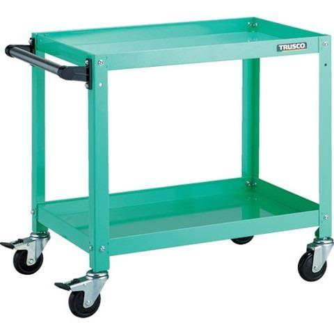 TRUSCO トラスコ ラビットワゴン 600X400 ハンドル付 ゴム車輪 YG色 RBW662HYG 代引不可