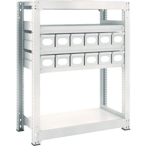 TRUSCO トラスコ M3型中量棚 H1200 スチール引出付 小X12 M34355A12 組立品 組立設置不可 代引不可
