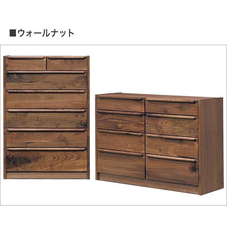 国産 大川家具 完成品 ローチェスト 幅120cm 木目 木製 タンス チェスト ウォールナット レッドオーク 代引不可_4