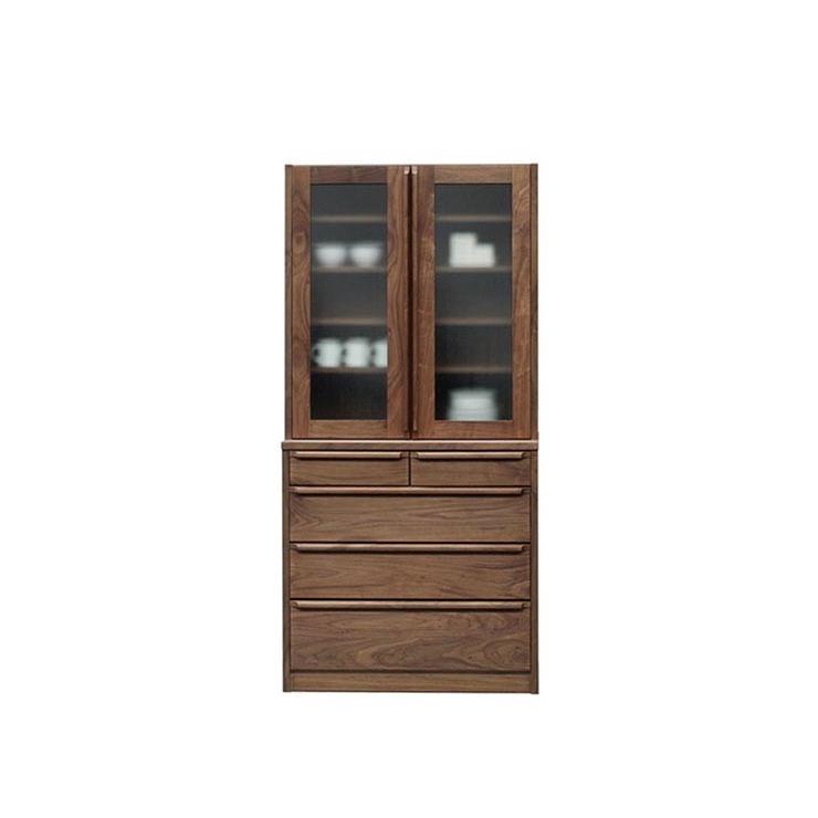 国産 大川家具 完成品 ダイニングボード 幅90cm 木目 木製 タンス チェスト 代引不可の画像