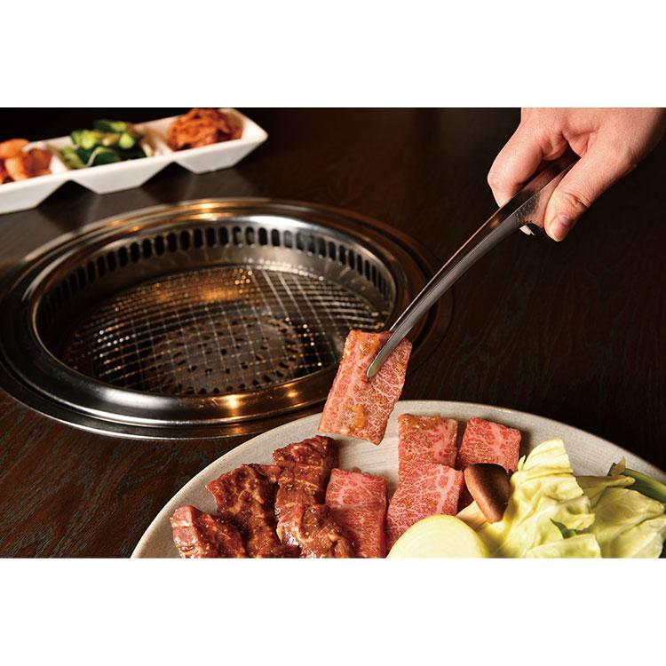 日本製 燕三条 ステンレス 焼肉トング 25cm 250mm 先細 槌目 トング