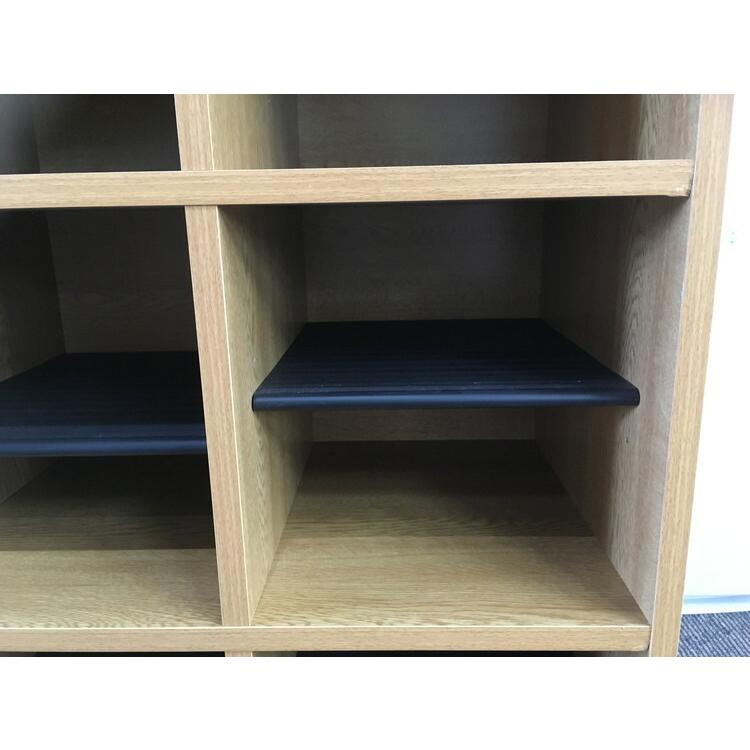 ※法人様限定販売 下駄箱 3列×3段 9人用 フリーラック スリッパラック シューズボックス シューズラックオープン 6足 棚板可動式 中棚付き 幅55cm 代引不可の画像