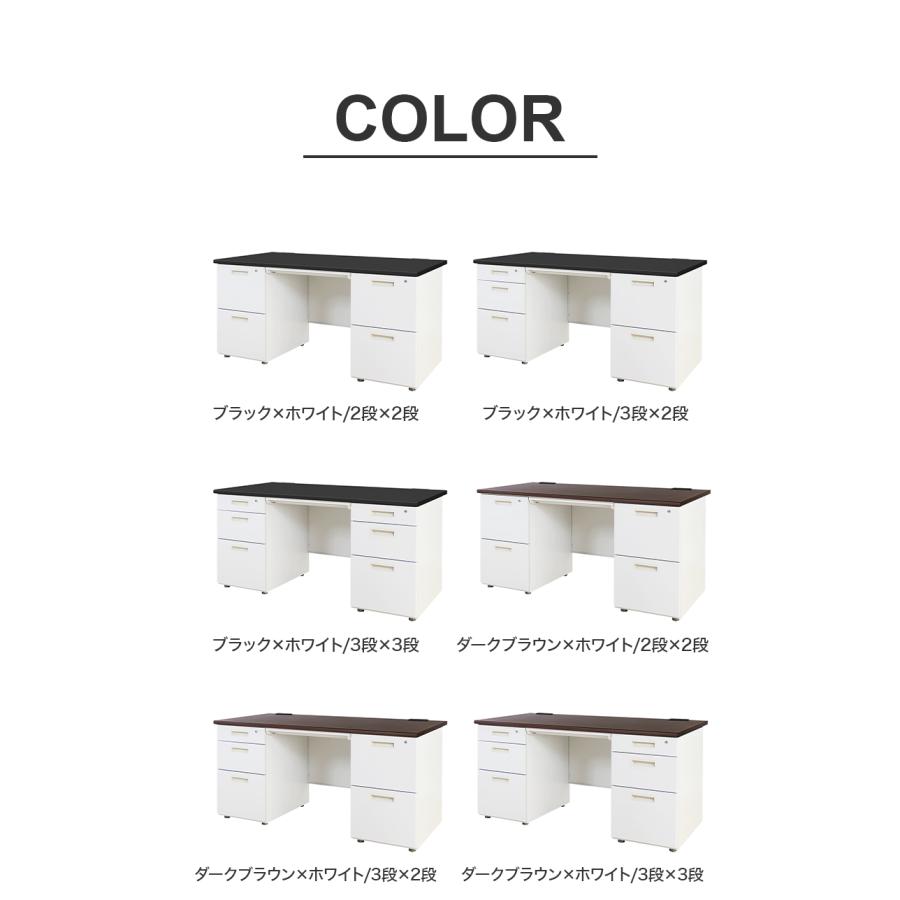 ※法人様限定販売 オフィスデスク 両袖机 幅140×奥行き70cm デスク 両袖デスク スチールデスク 事務机 事務用デスク ワークデスク パソコンデスク 代引不可の画像