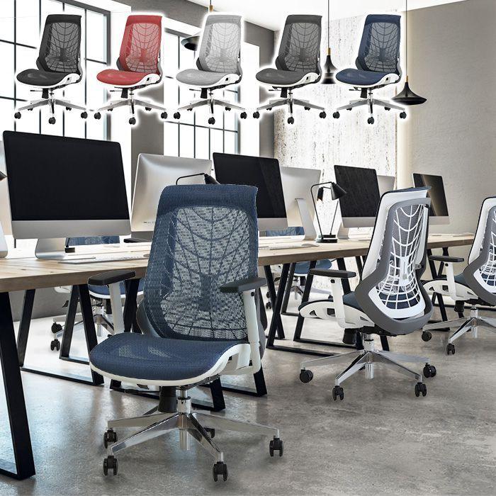 ※法人様限定販売 オフィスチェア フルメッシュチェア エラストマーメッシュ採用 肘・ヘッドレストなしタイプ リクライニング デスクチェア 代引不可