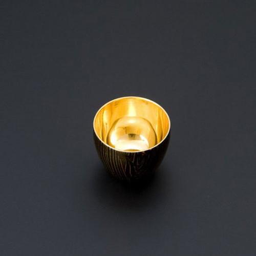 ウチキ 漆磨 漆塗りカップ 和然檀 和然檀+ わもだんぷらす ぐい呑 黒 黒檀 二重構造 内金メッキ SCW-GK201 雑貨 ホビー インテリア 雑貨 雑貨品 代引不可の画像
