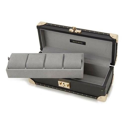 Royal hausen ロイヤルハウゼン 時計収納ケース サフィアーノレザー 4本収納 大事な腕時計を大切に保管 SWB002-4 代引不可の画像