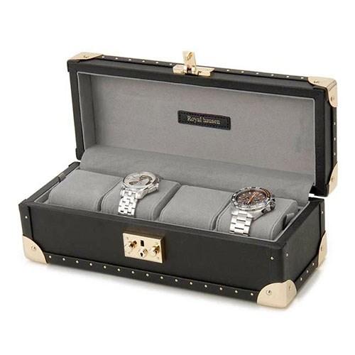 Royal hausen ロイヤルハウゼン 時計収納ケース サフィアーノレザー 4本収納 大事な腕時計を大切に保管 SWB002-4 代引不可の画像