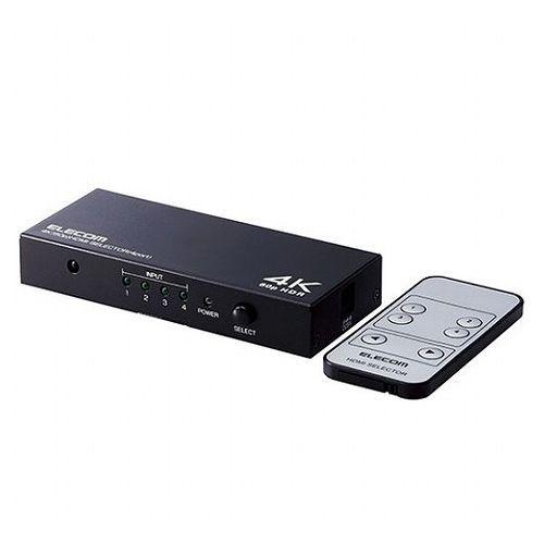 エレコム HDMI切替器 4ポート DH-SW4KP41BK 代引不可